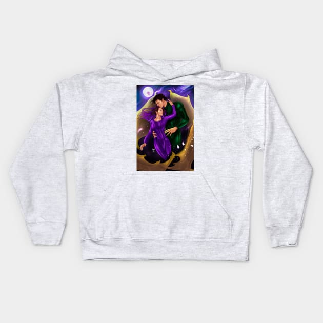 Sierra and Hunter Character Art Kids Hoodie by GK DeRosa Swag Store 